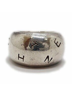 Chanel Logo Ring 12 Approx 18.2 g Silver SV 925 Accessories